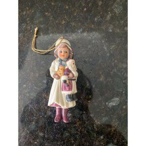 Jan Hagara Porcelain Victorian Christmas Ornament, Jill, 1986
